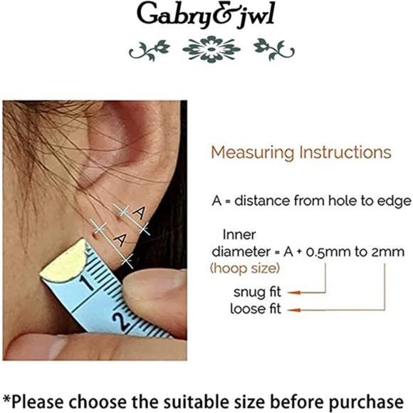 4Pack 316L Surgical Stainless Steel Hoop Earrings Hypoallergenic Hoop Cartilage - Picture 3 of 4